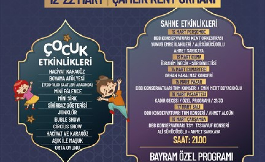 Denizli Büyükşehir Belediyesi’nden Çamlık Kent Ormanı’nda 10 Günlük Ramazan Şenliği Başlıyor